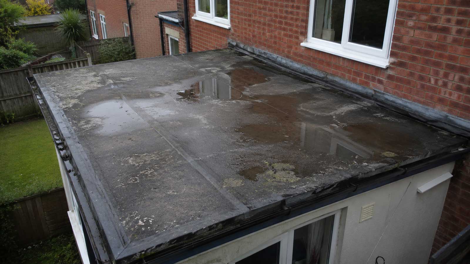 Roofing illustration for extension roof leak repairs in wigan