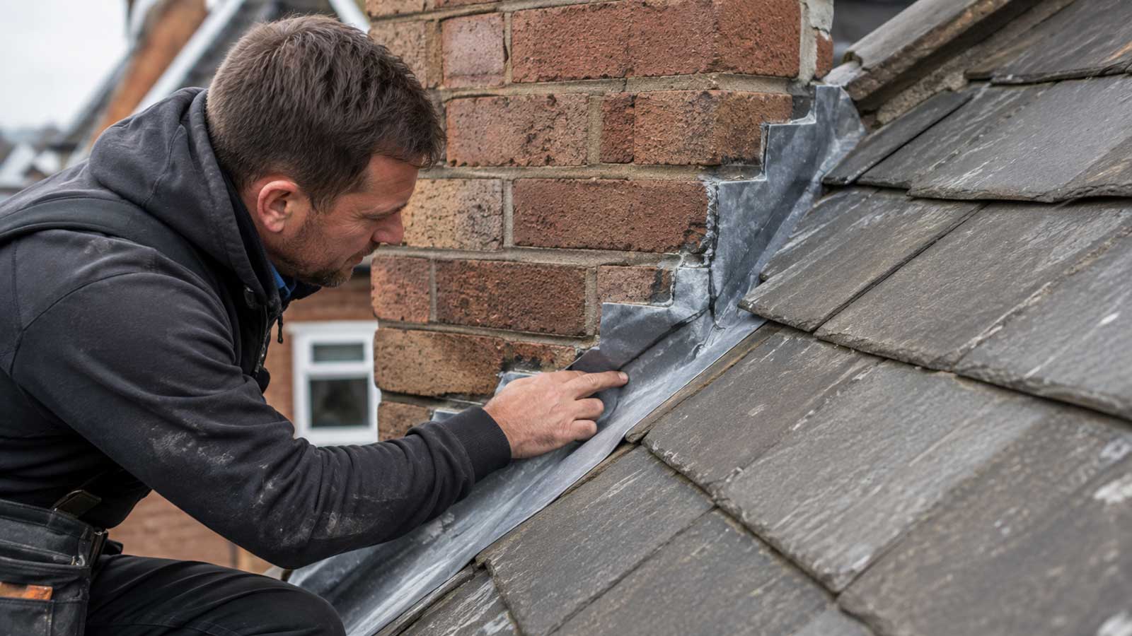 Roofing illustration for loose ridge tile repairs in wigan